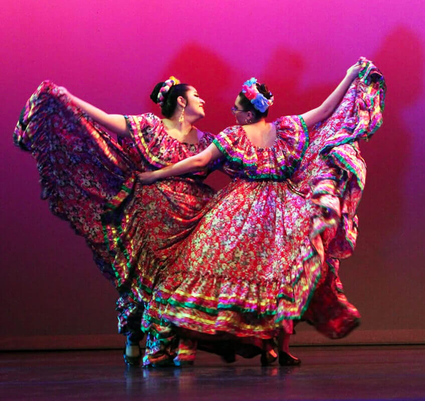 Anisah during a folklórico performance 